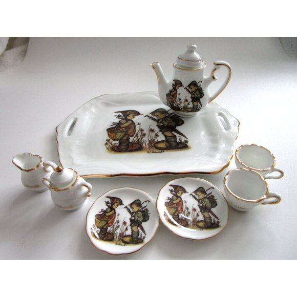 MJ Hummel Germany - Reutter Porzellan - Miniature Doll Porcelain Tea Set - VTG - Picture 7 of 16